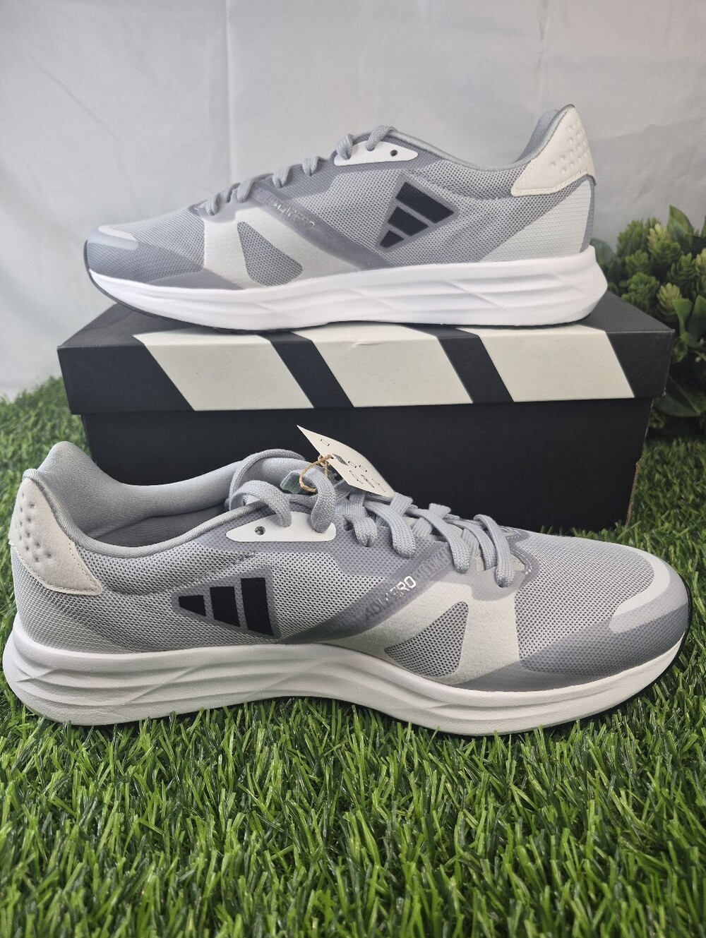 Adidas Adizero RC 4 Men's Size 8 Gray Black Running Shoes GX6667 New